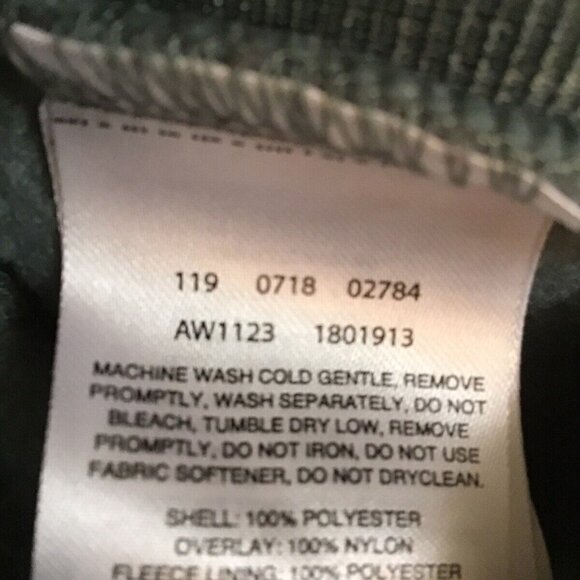 Columbia Vest Men's 2XL Green Color-block Sherpa Fleece Attached Hood - Picture 2 of 3